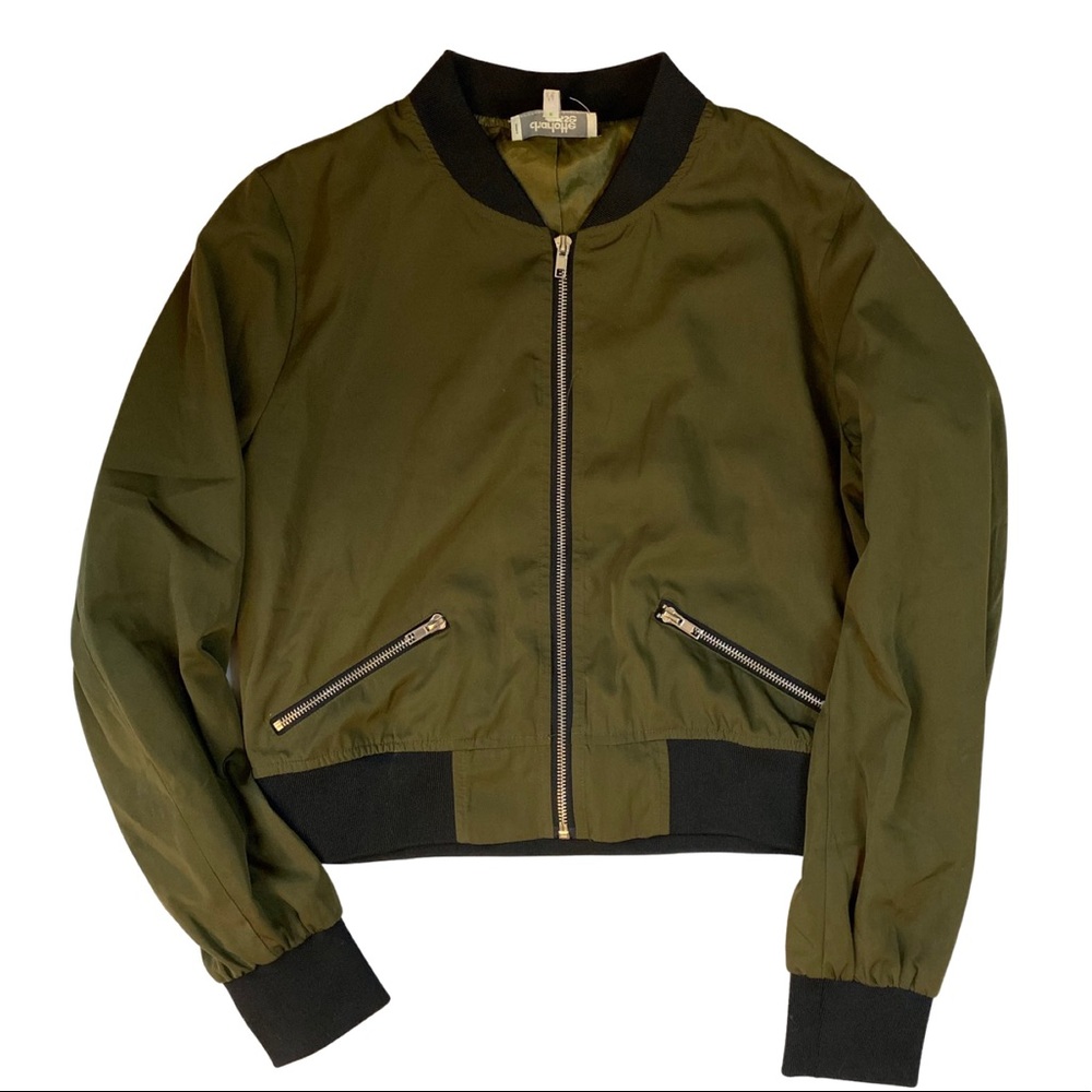Dark green bomber jacket